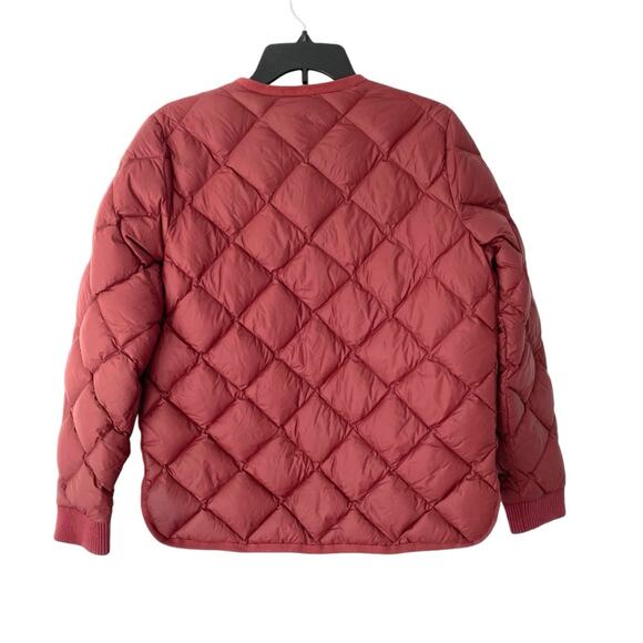 Marine Layer Laney Puffer Coat Jacket Duck Feather Down Maroon Size Medium - Picture 8 of 11